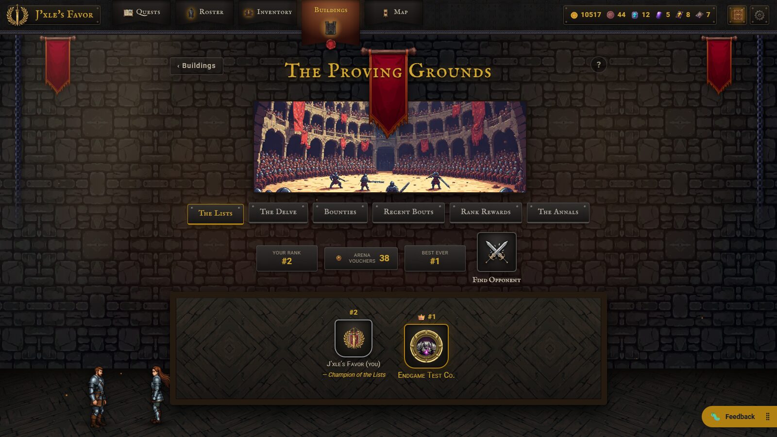 The Pit — the arena hub with the Ladder of Shields